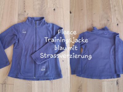 Fleece-Trainingsjacke mit Strassverzierung